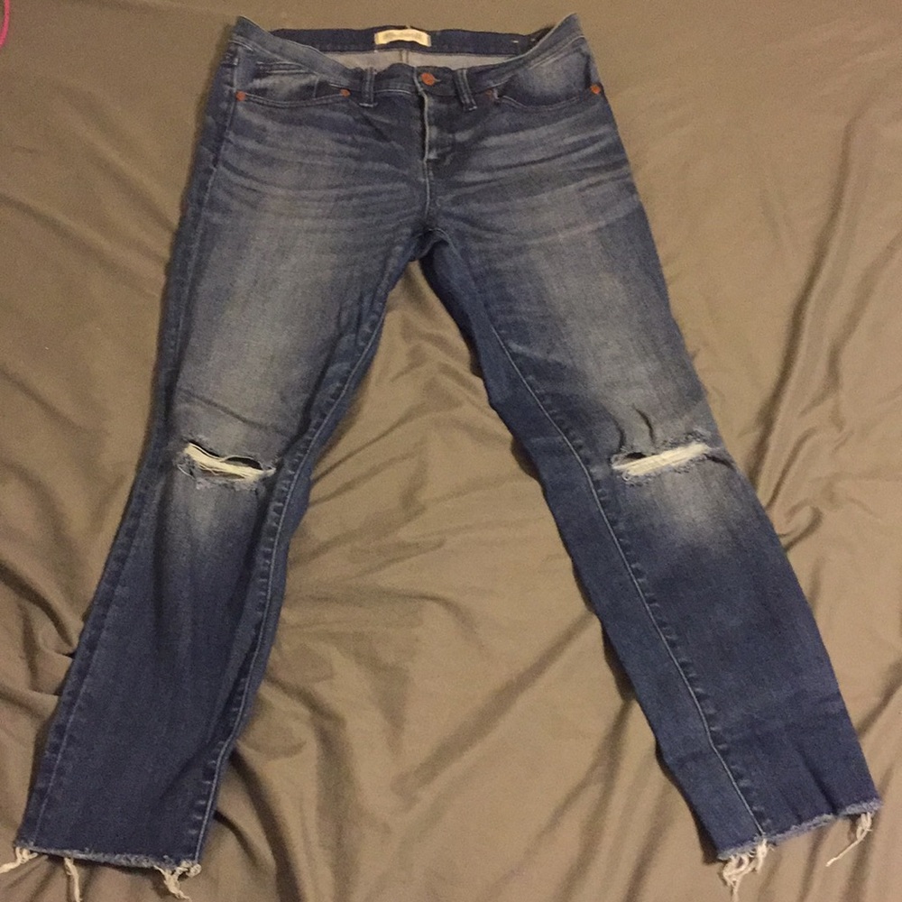 Madewell skinny distressed jeans